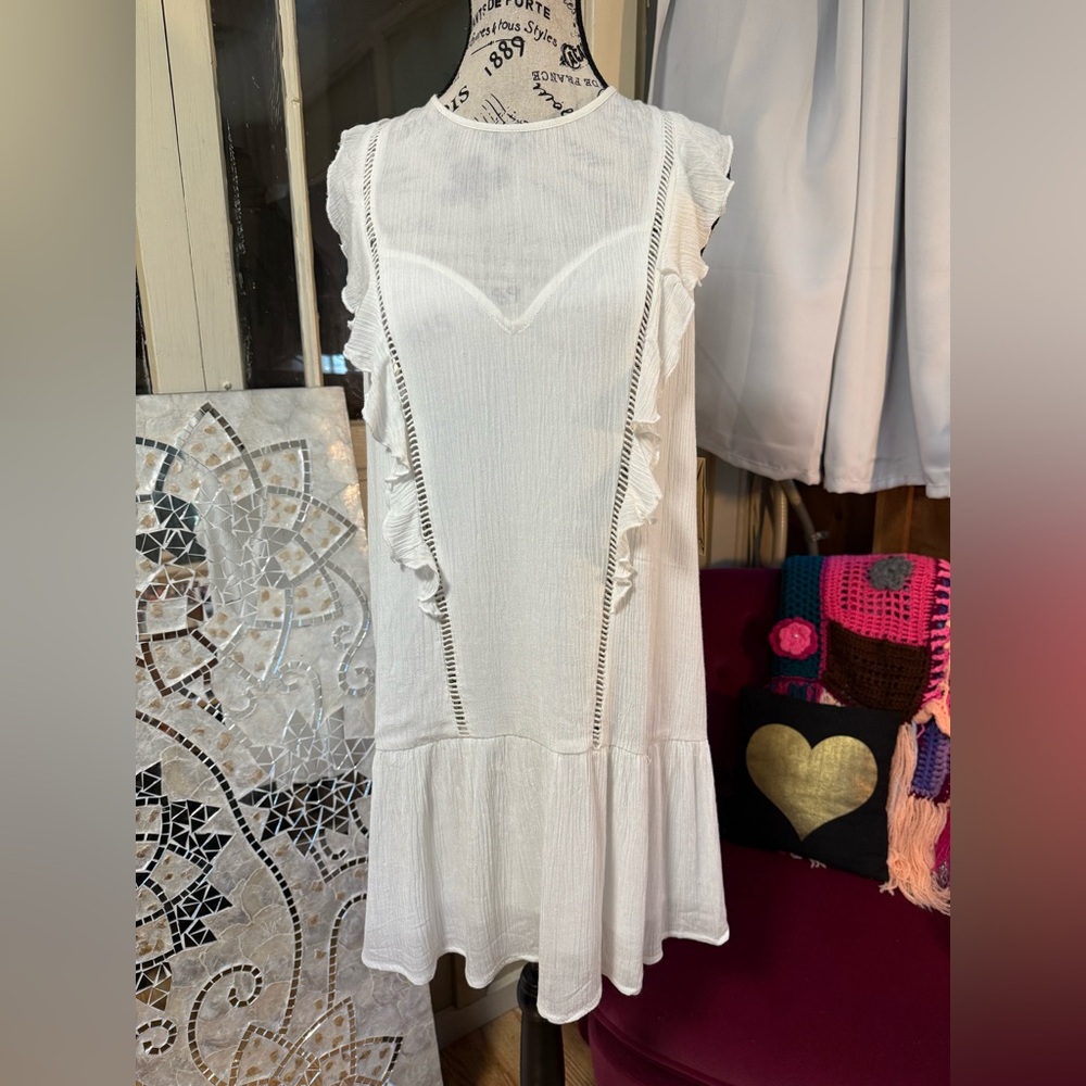 Elegant White Ruffle Dress